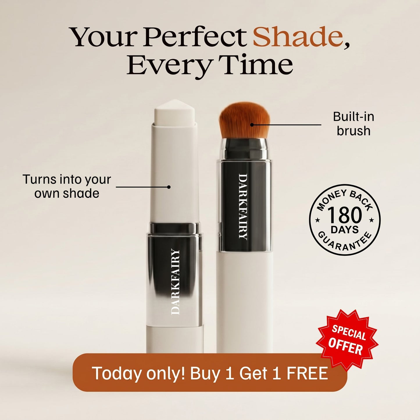 DarkFairy™ Color-Changing Foundation stick
